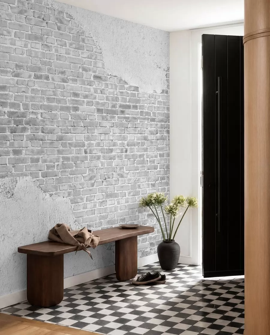 Fototapetes Modelis, ķieģelis un fonts u53029