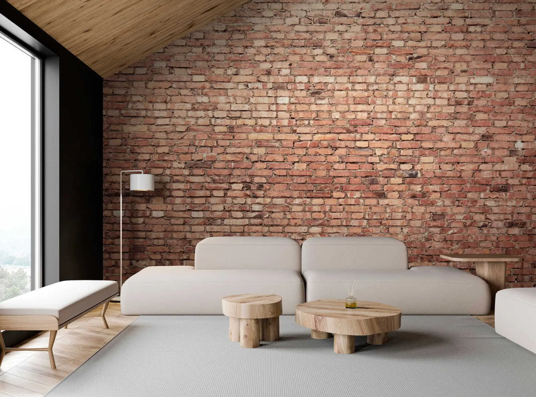 Fototapetes Brūna, koka un taisnstūra u53032