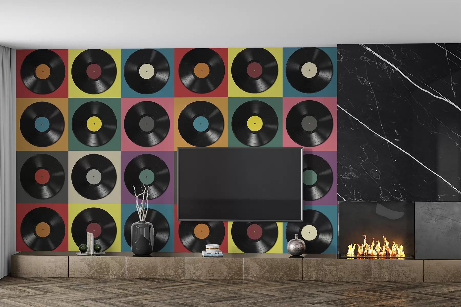 Fototapetes Vinila plates, retro stilā u51622