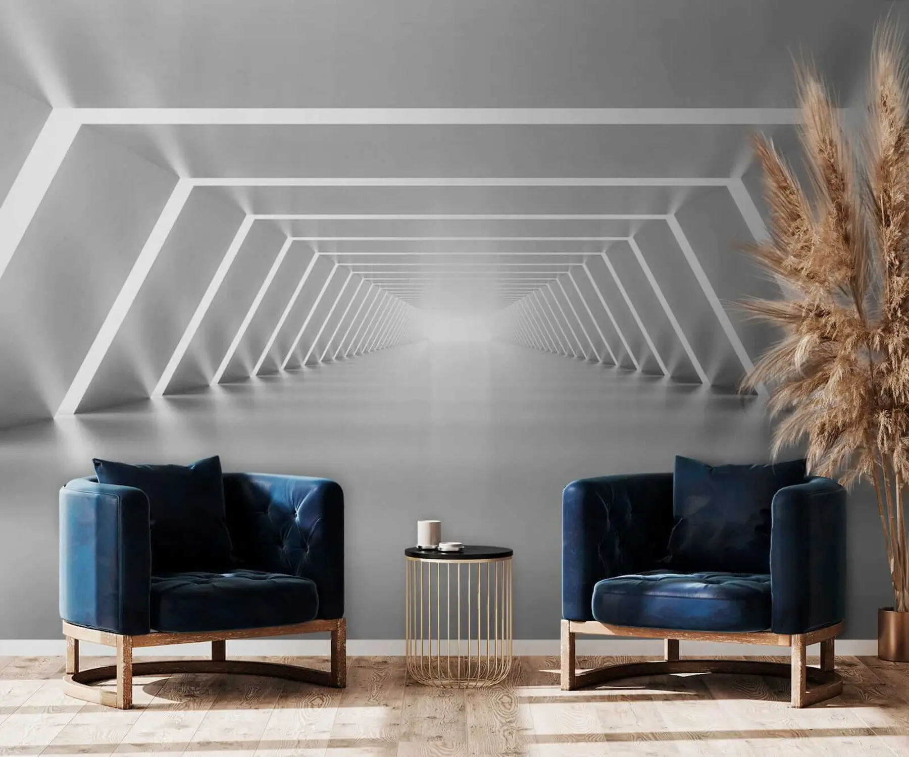 Fototapetes Pelēks tunelis u03369