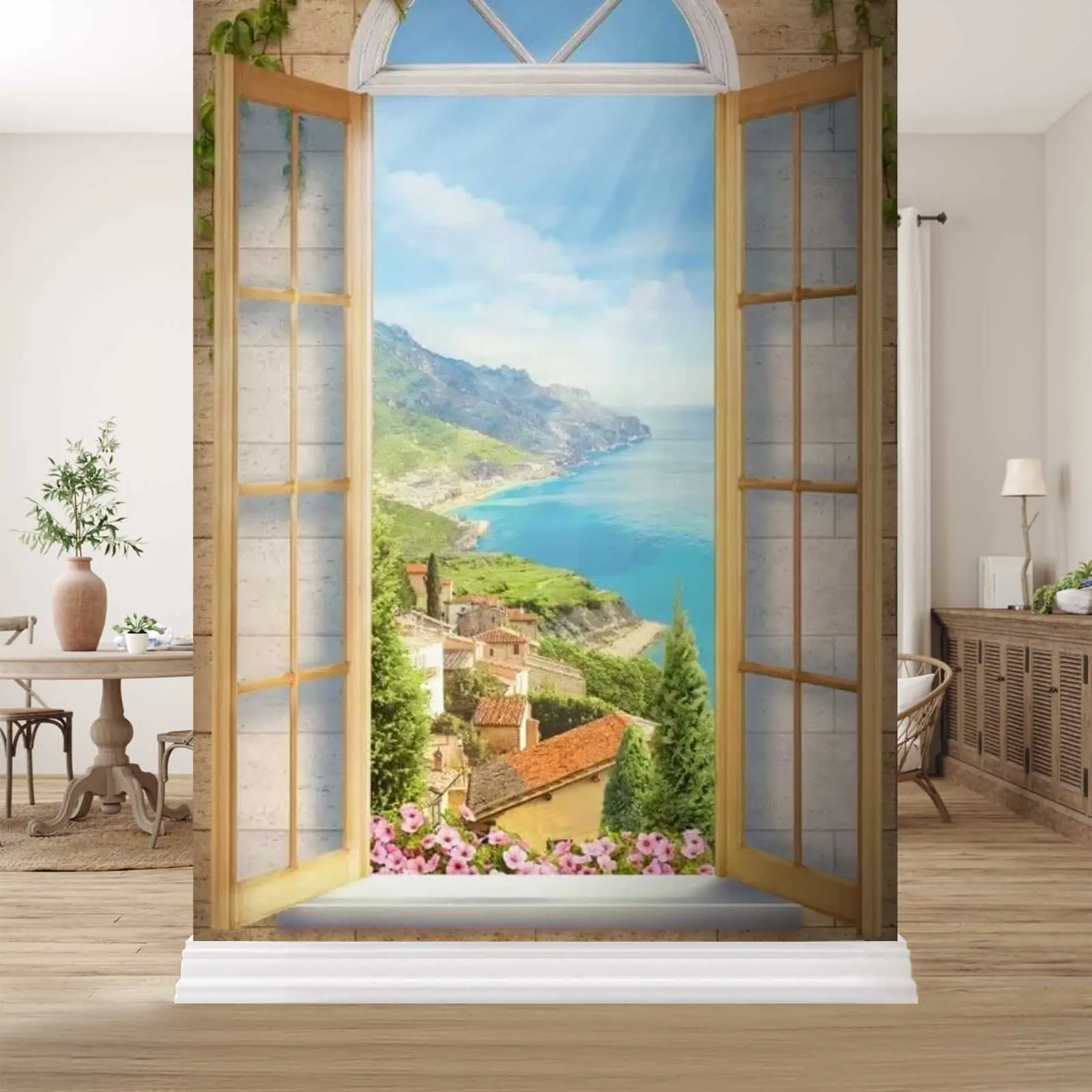 Fototapetes Ziedu, ūdens un augu u07042