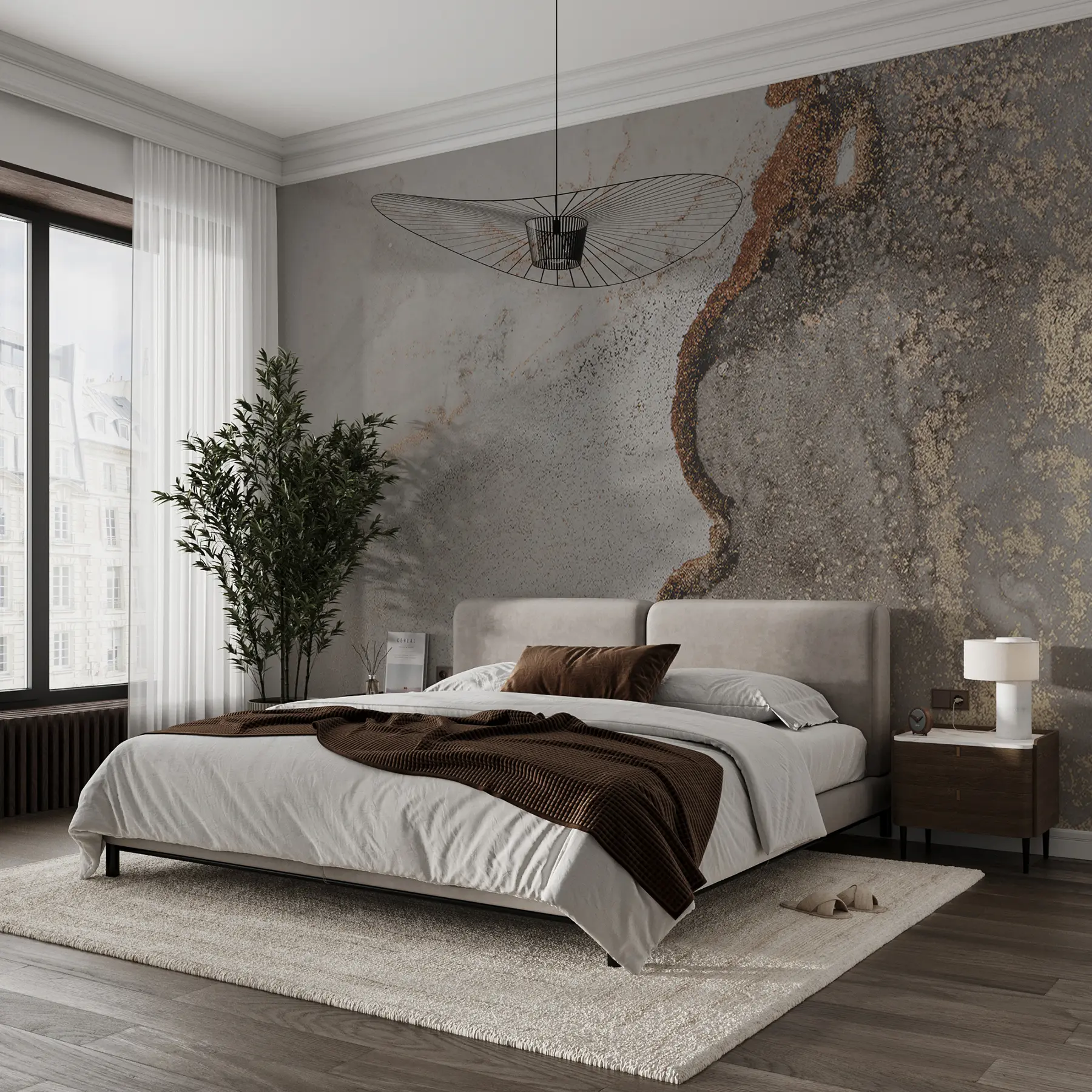 Fototapetes Pelēks šķidrums u08653