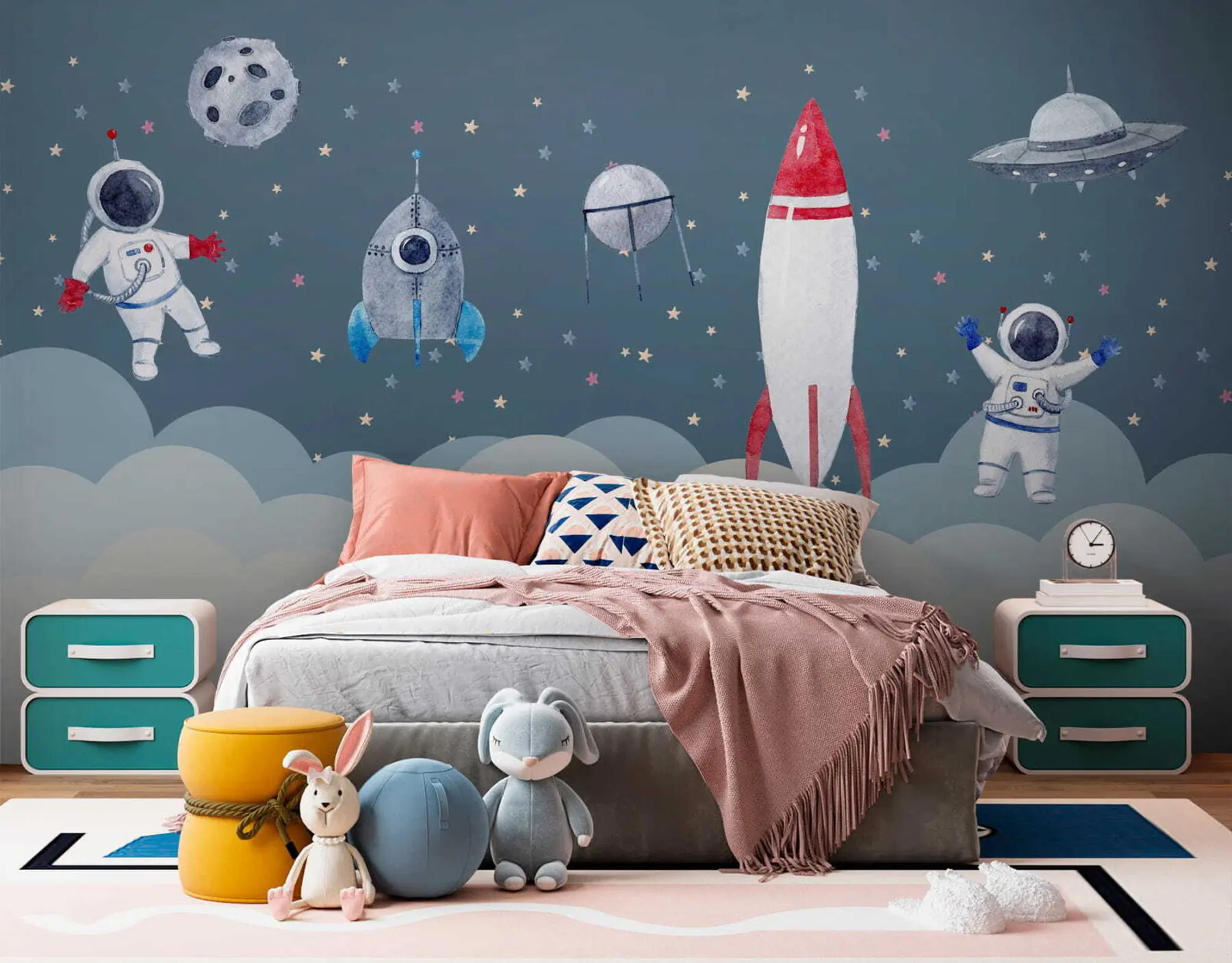 Fototapetes Kosmonauti bērnistabā u09813