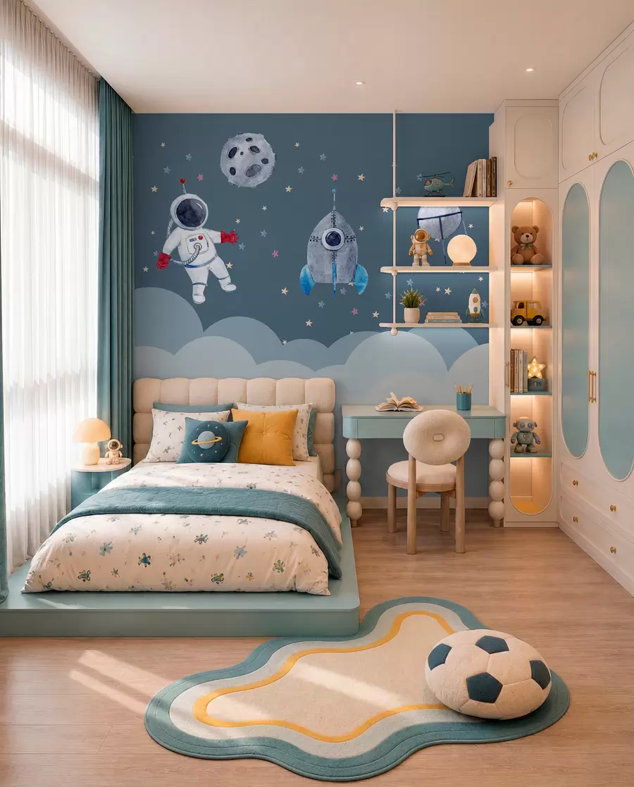Fototapetes Mazā astronautu komanda u09813