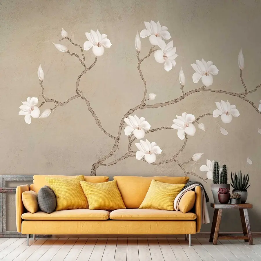 Fototapetes Magnolijas ziedošs koks u17493