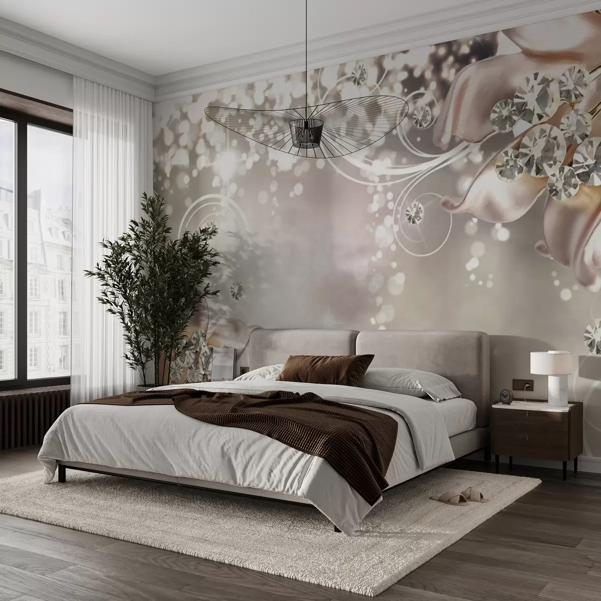 Fototapetes Porcelāna ziedi un kristāli u17739