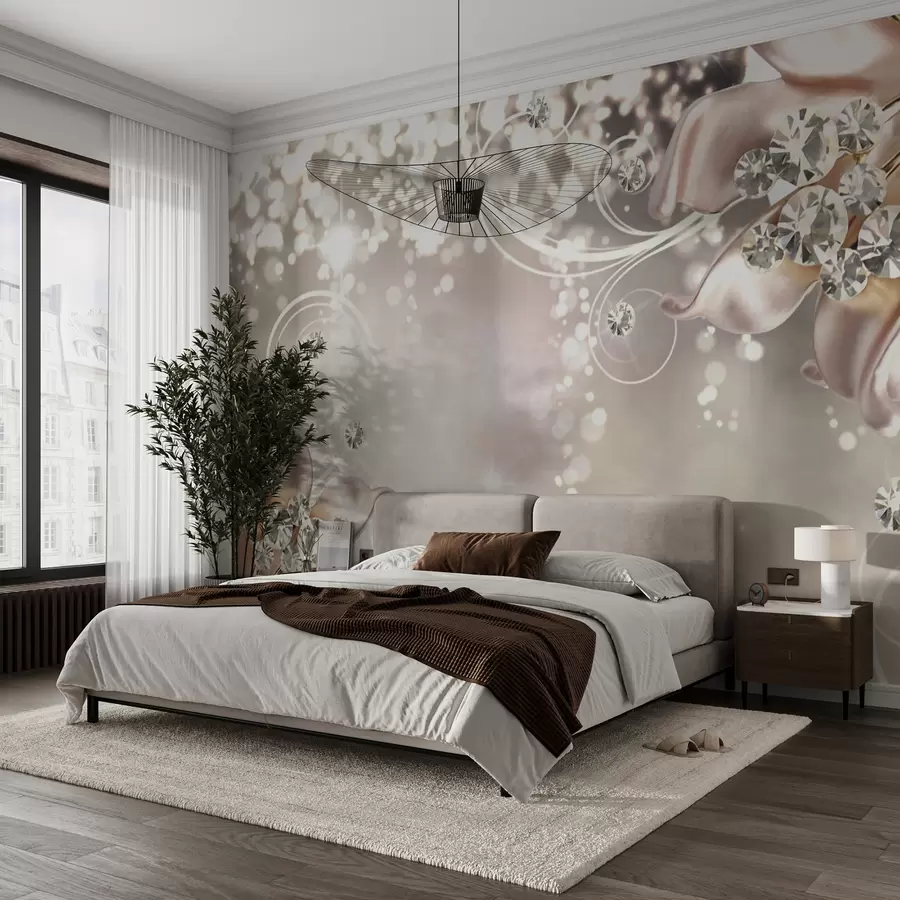 Fototapetes Porcelāna ziedi un kristāli u17739