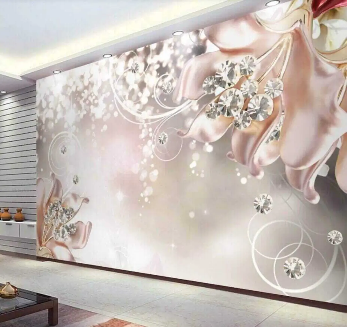Fototapetes Porcelāna ziedi un kristāli u17739