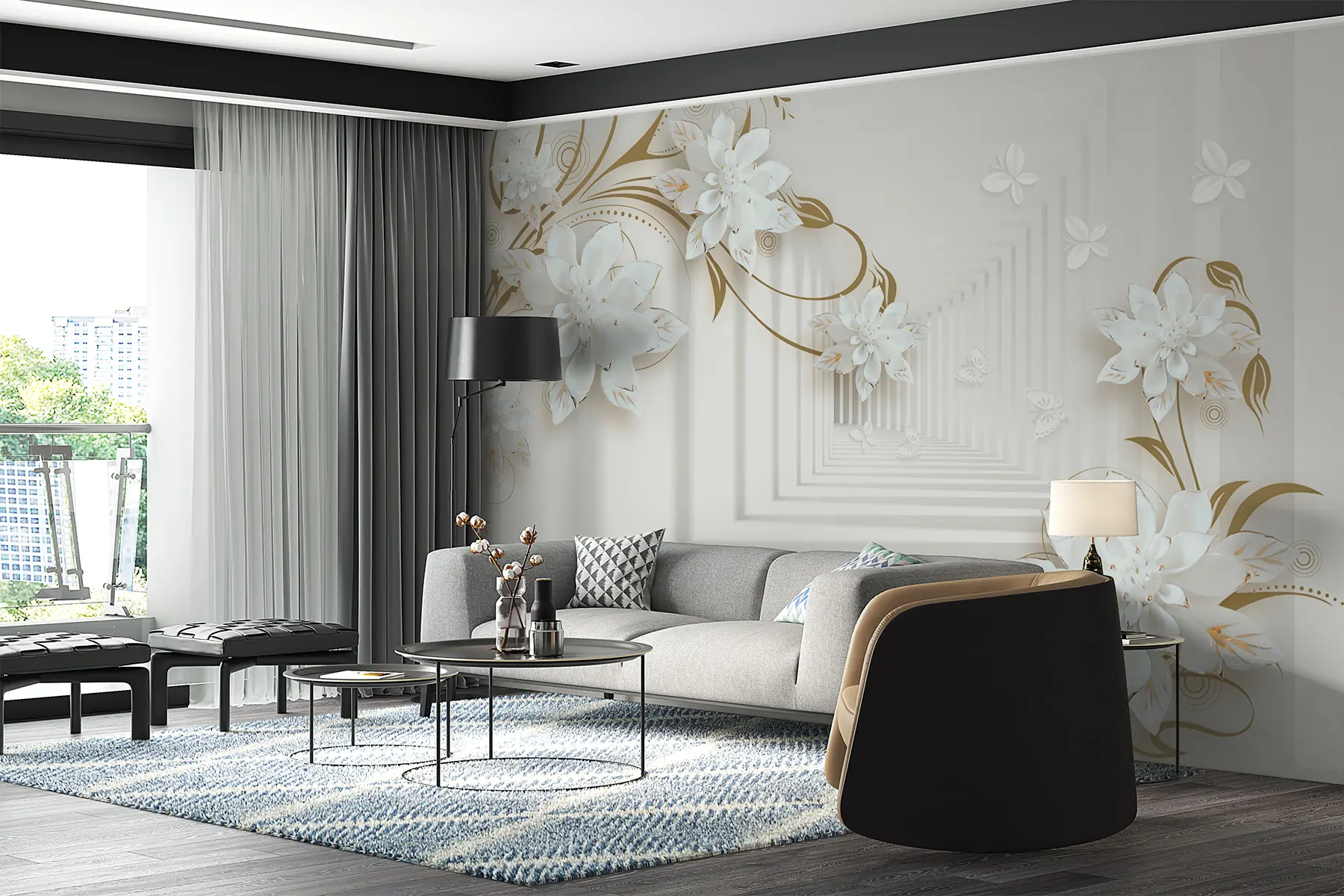 Fototapetes Ziedi tunelī u21861