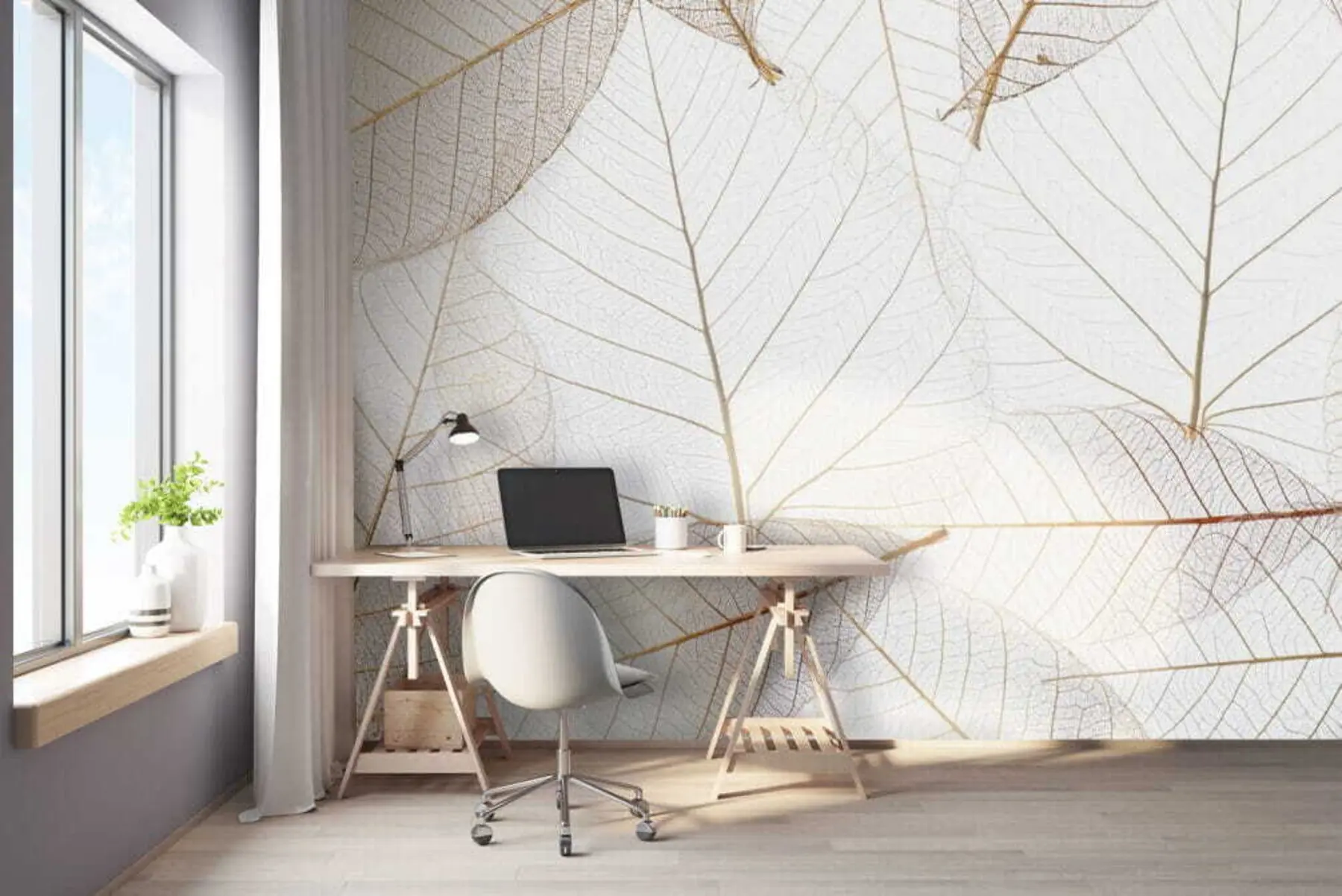 Fototapetes Caurspīdīgas lapas u24439