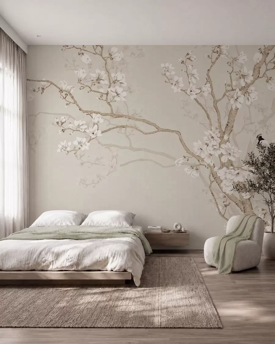 Fototapetes Putni starp ziediem u25842