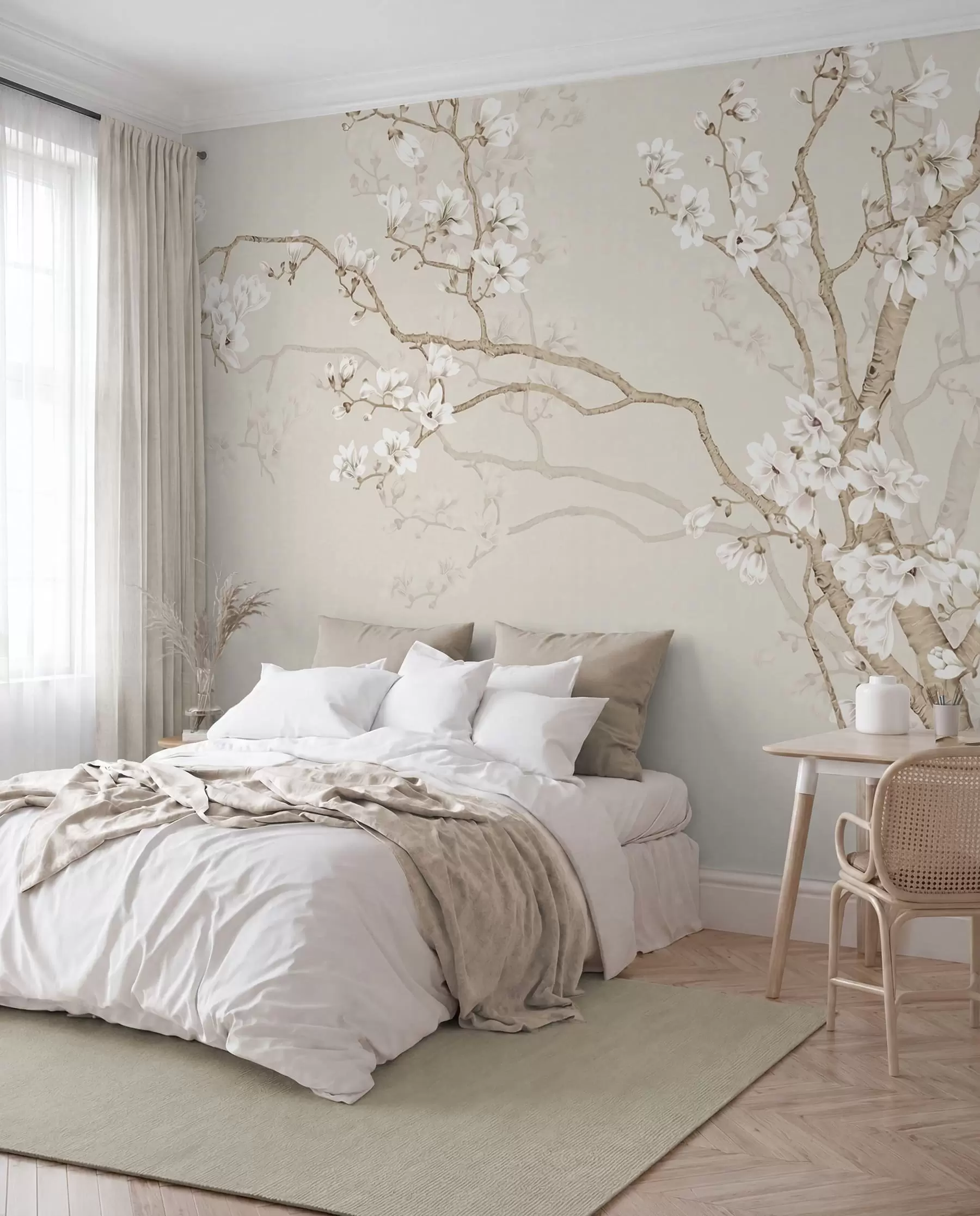 Fototapetes Putni starp ziediem u25842