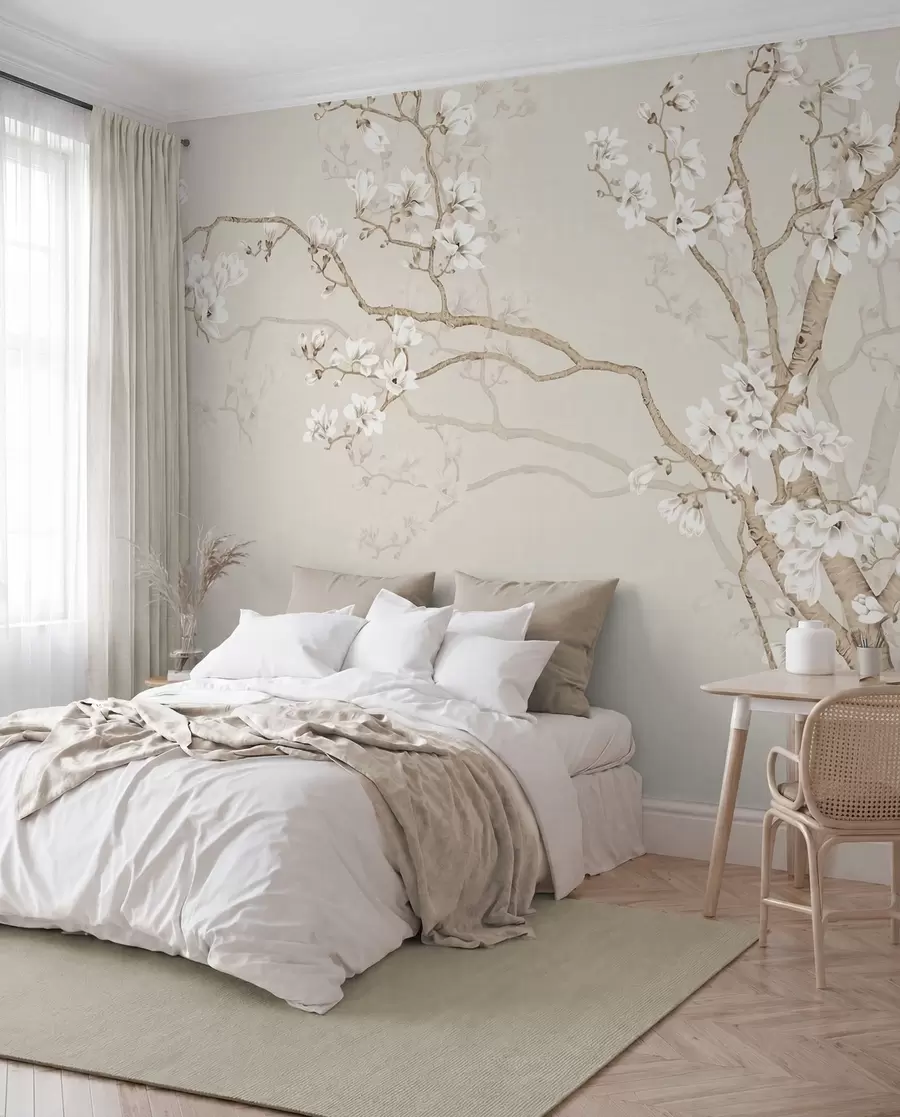 Fototapetes Putni starp ziediem u25842