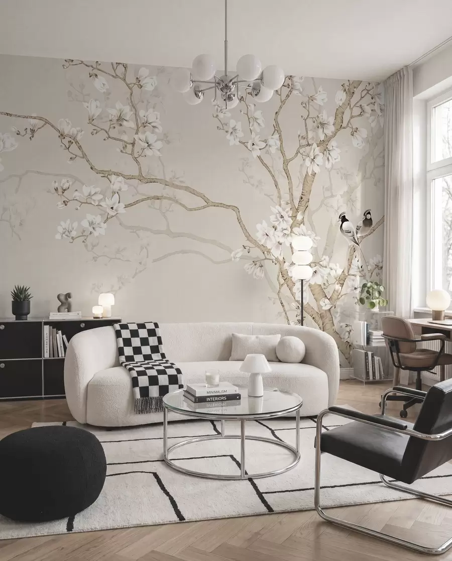 Fototapetes Putni starp ziediem u25842
