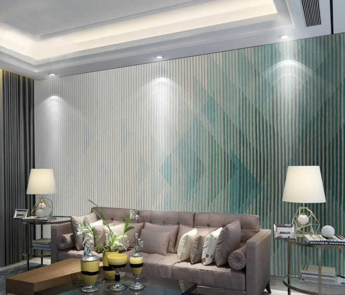 Fototapetes Piparmētru līnijas gradients u29152