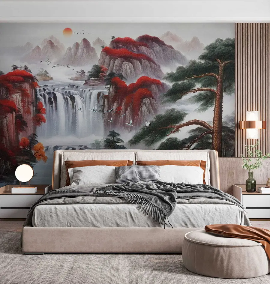 Fototapetes Japāņu stila ūdenskritums u36222