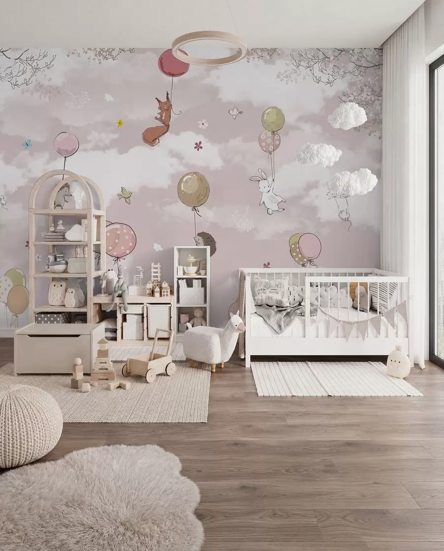 Fototapetes Gaisa baloni mākoņos u59963