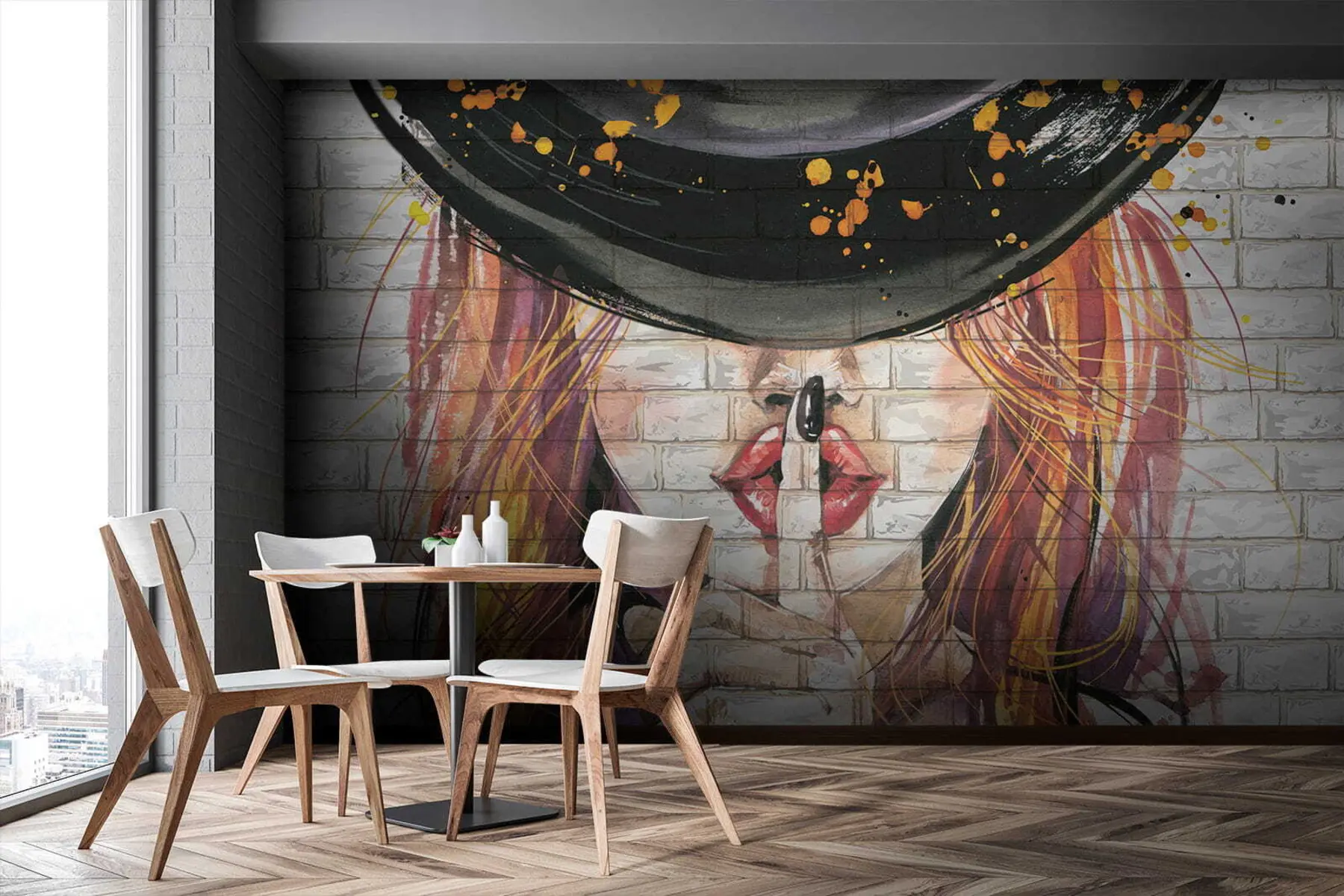 Fototapetes Meitene ar akvareļiem u67648