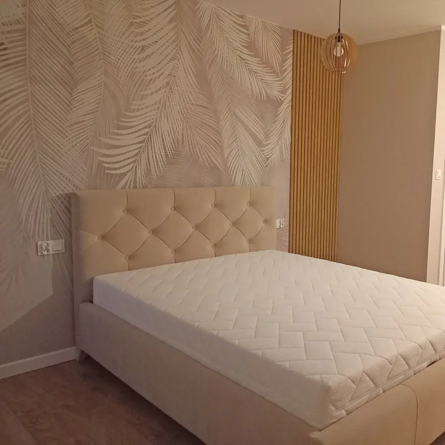 Fototapetes Pelēkas palmu lapas u48556