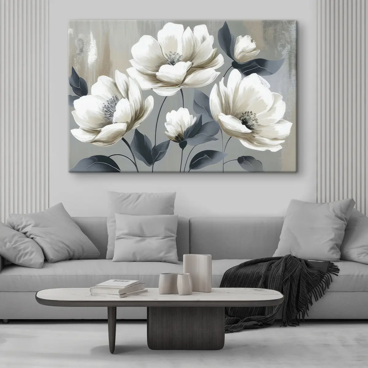 Glezna Eleganti ziedi maigos toņos s37542