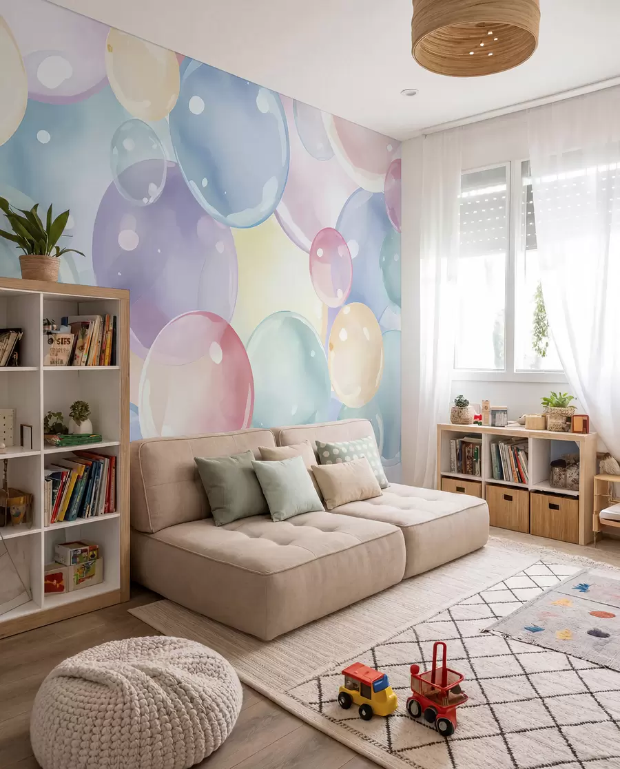 Fototapetes Pasteļkrāsu burbuļi u99730