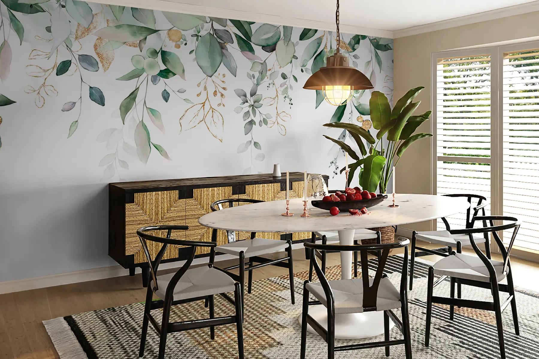 Fototapetes Eikalipta lapas uz balta fona u95506d2