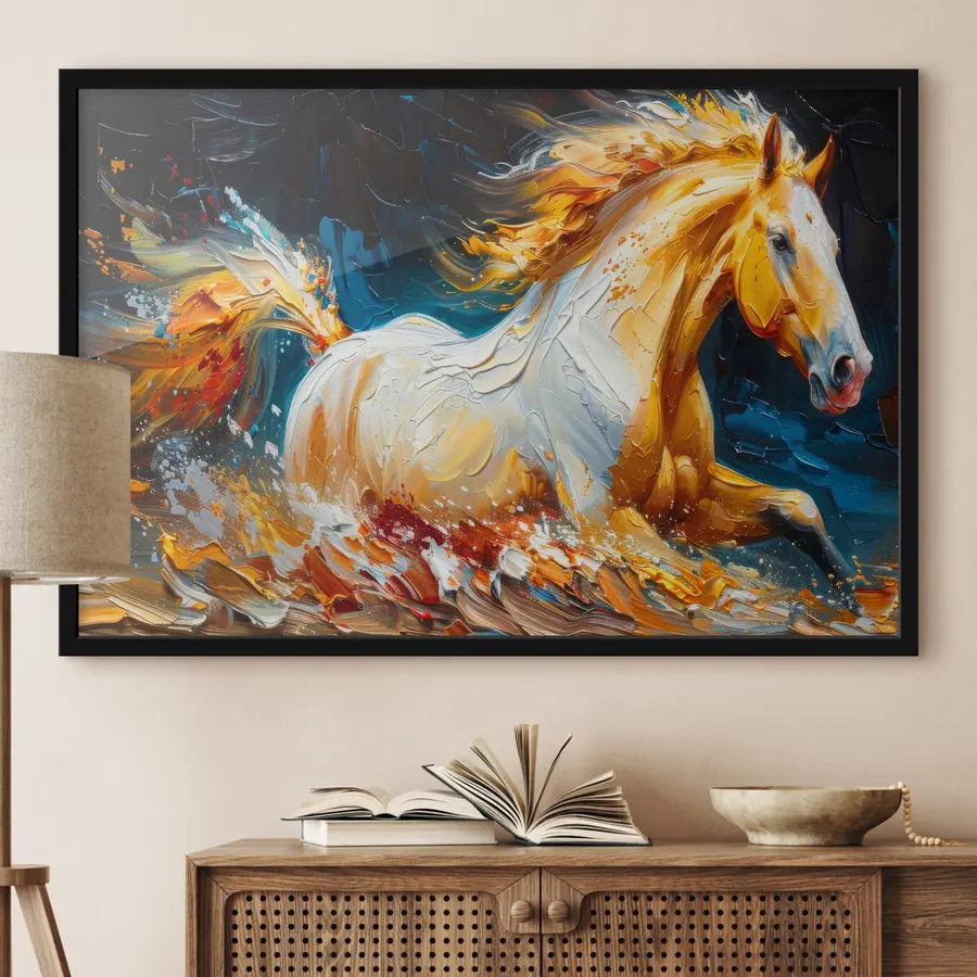 Fototapetes Majestātisks zirgs dinamiskā kustībā f37768