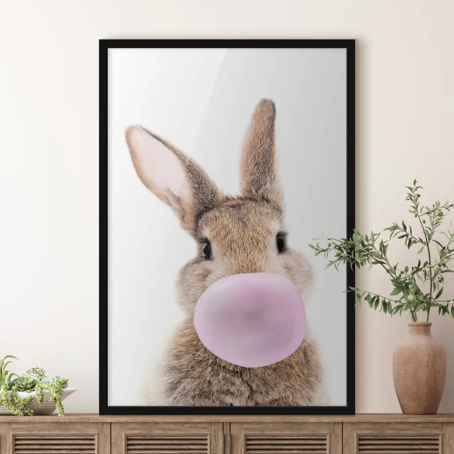 Glezna Zaķēns pūš burbuļbumbuli f37773