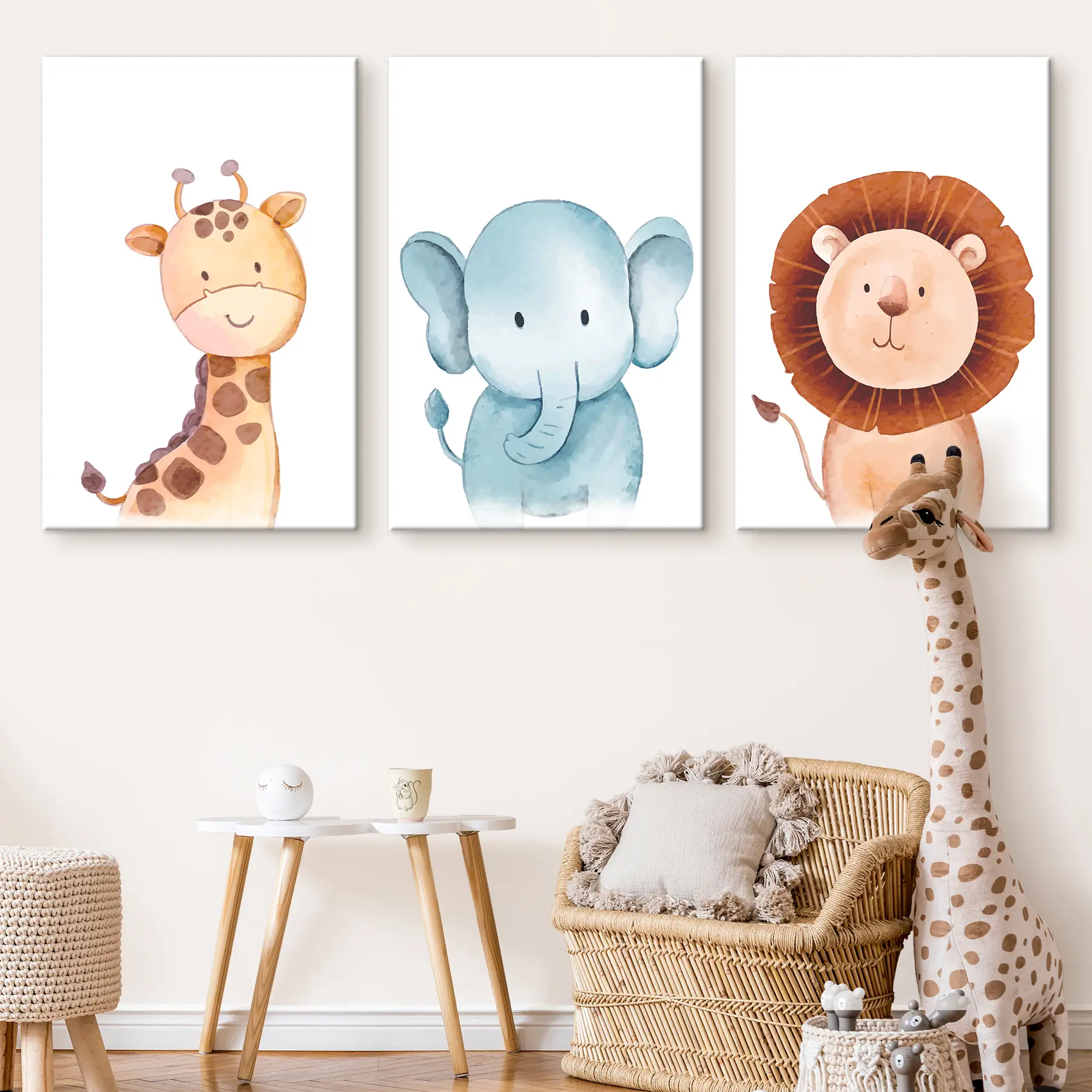 Glezna Trīs draugi dalās jautrā dienā m00294