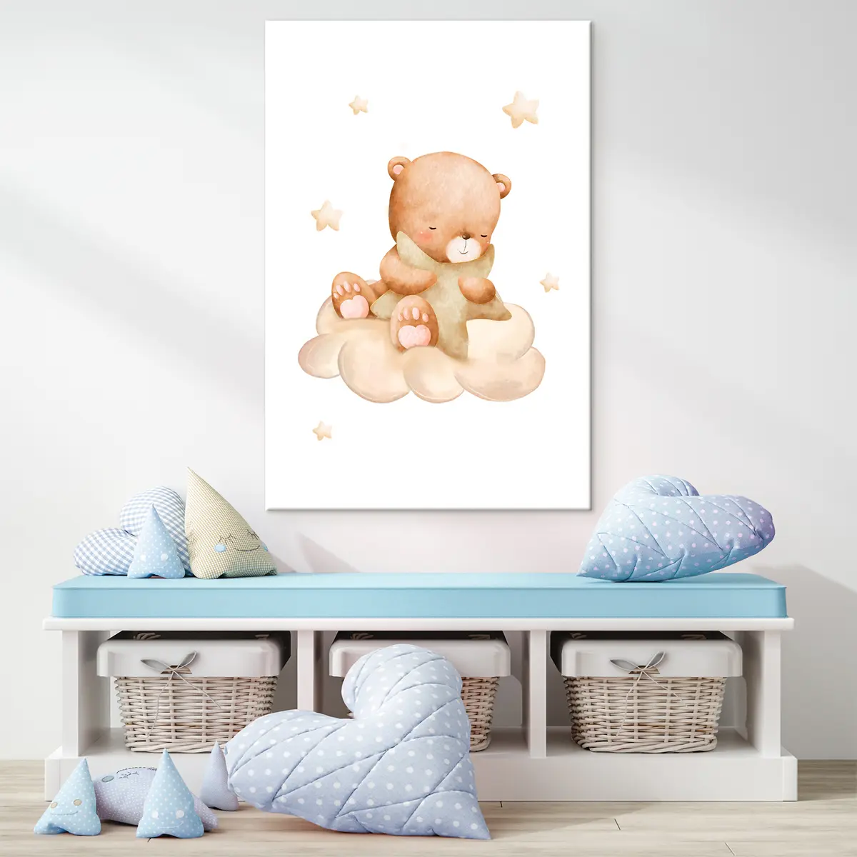 Glezna Teddy lācītis sapņo starp zvaigznēm s37919