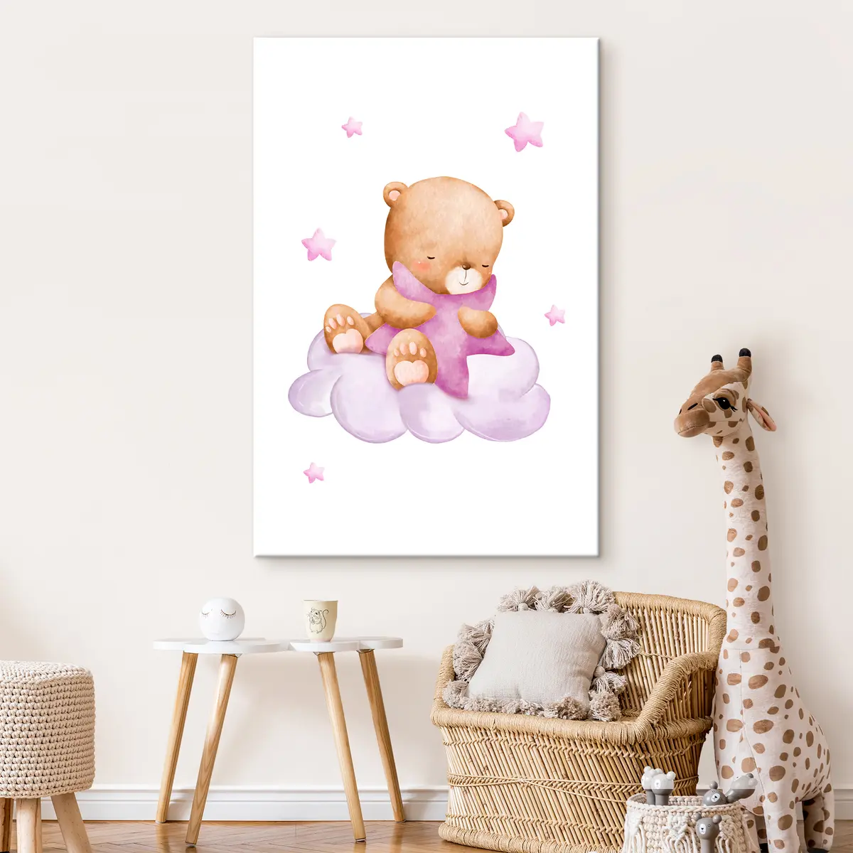 Glezna Mājīgs lācis sapņo uz mākoņa s37919v2