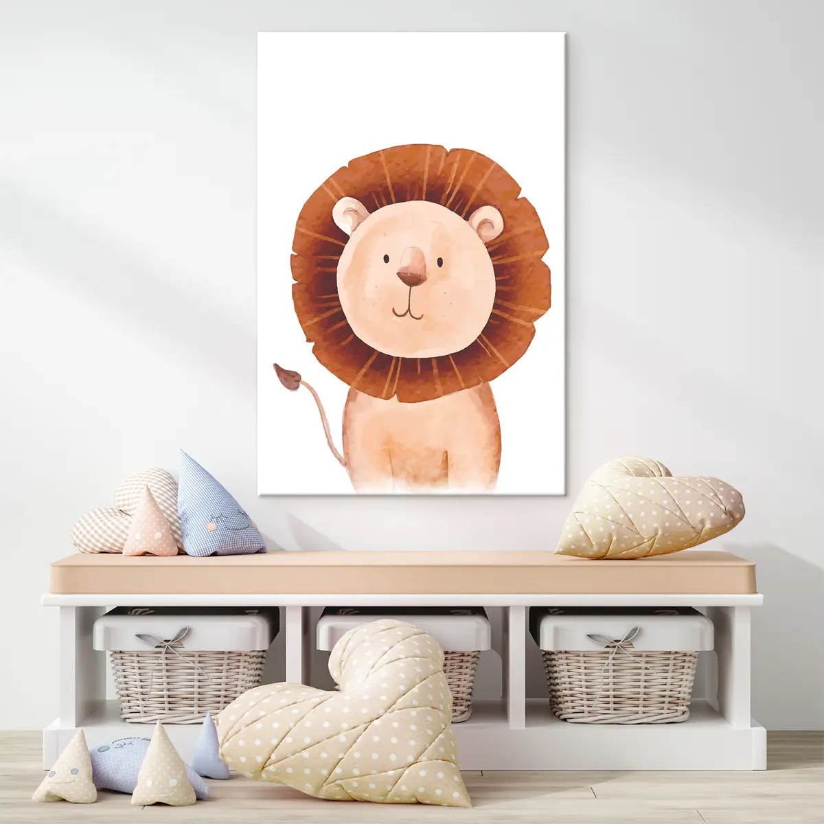 Glezna Mīlīgs lauva ar pūkainu krēpu s37921