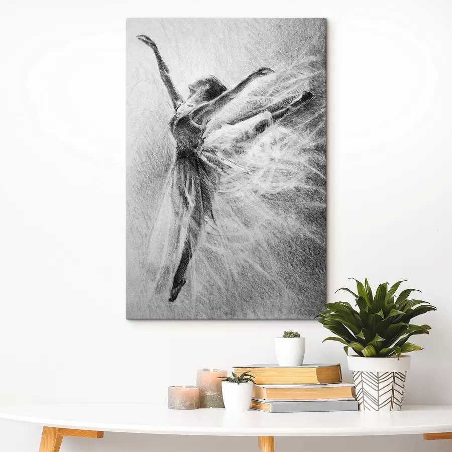 Glezna Elegants kustības, iemūžinātas ogles mākslā s37895