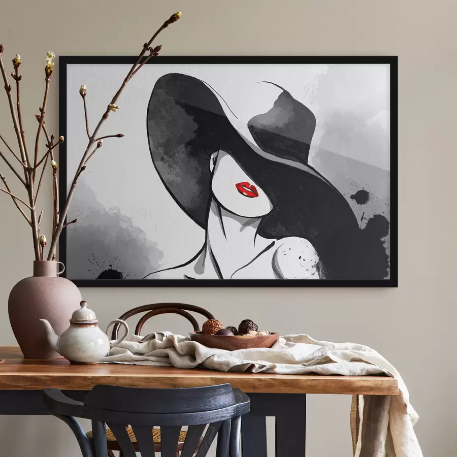 Fototapetes Noslēpumaina elegance monohromās toņos f37745