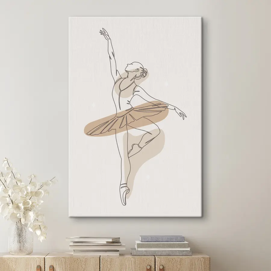 Glezna Meiteņu balerīnu stila boho minimālisma līnijas s38078