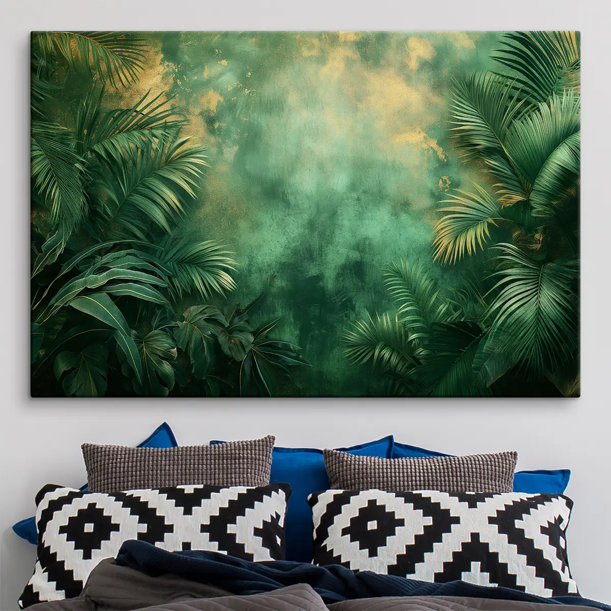 Glezna Tropu krūmi grunge stilā s38086