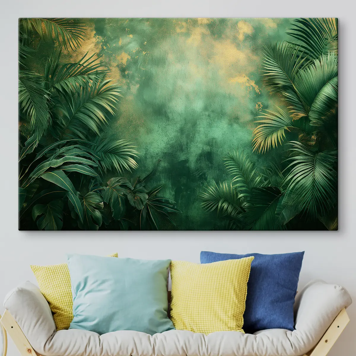 Glezna Tropu krūmi grunge stilā s38086