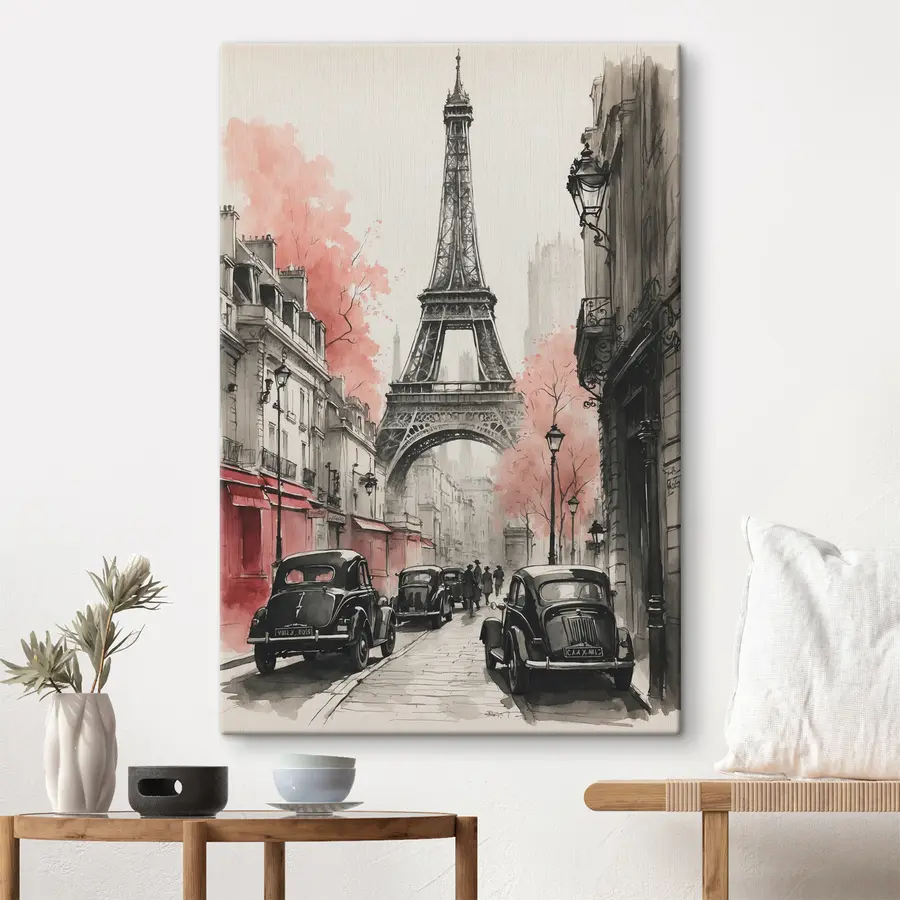 Glezna Pagājušā gadsimta Parīze melnbaltās krāsās s38178