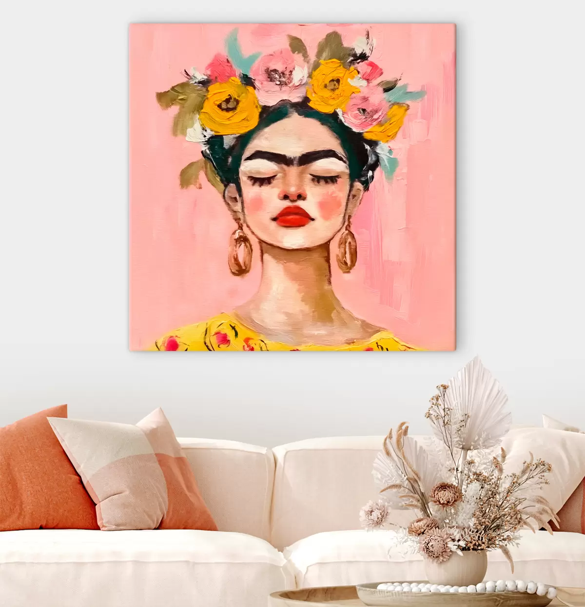 Glezna Frida Kahlo apdrukāta tekstūra s38292