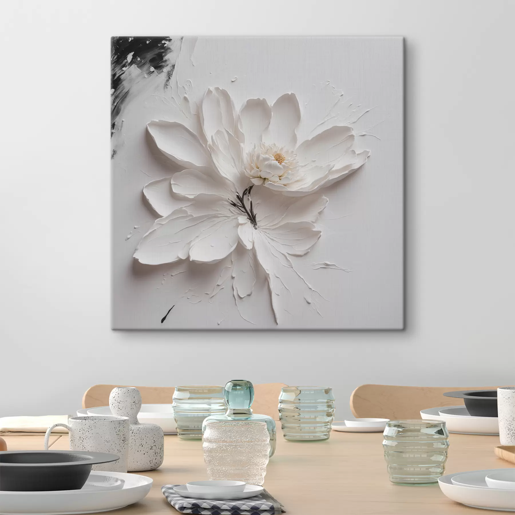 Fototapetes Balts zieds eļļā s38303