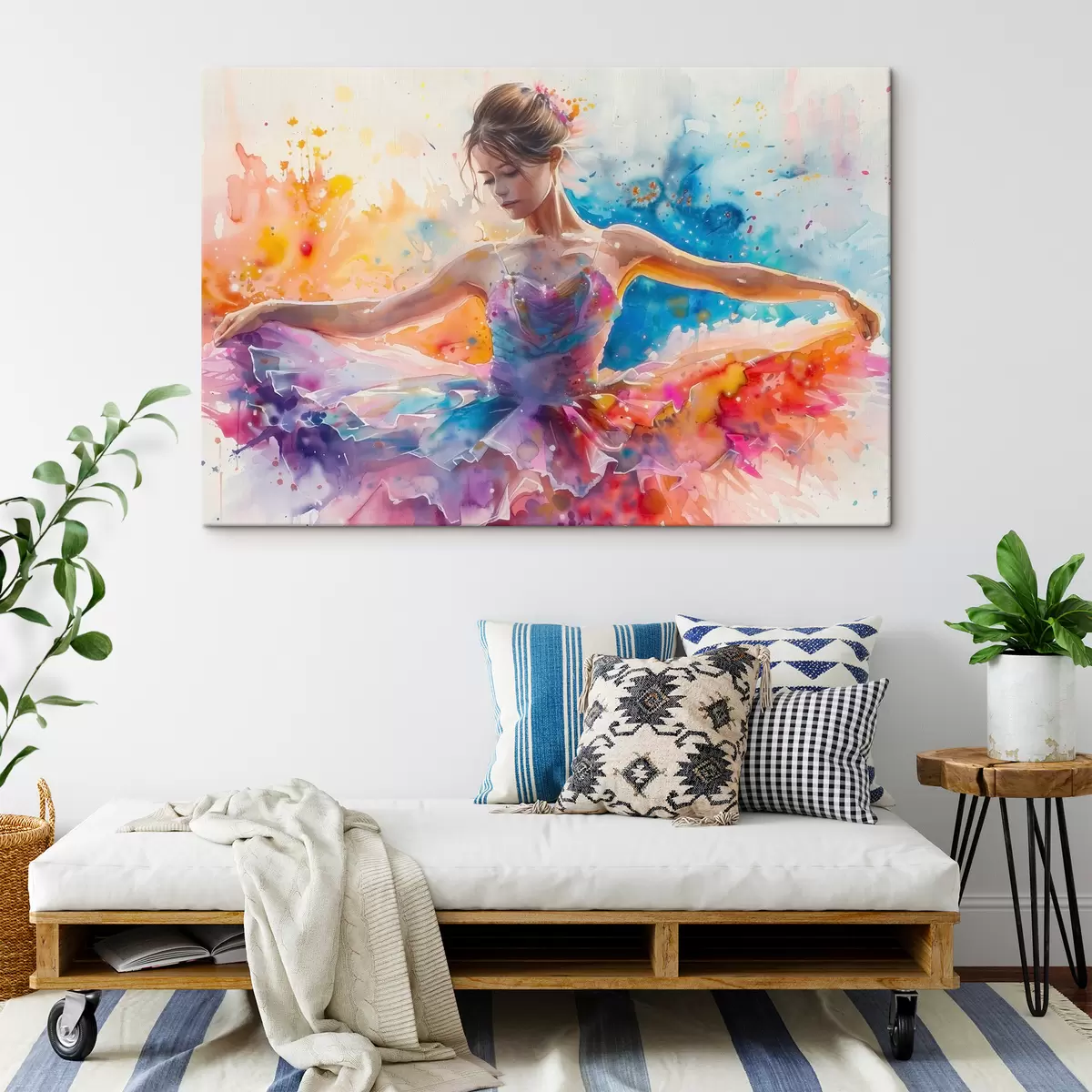 Glezna Meitenes balerīnas akvareļa attēls s38466