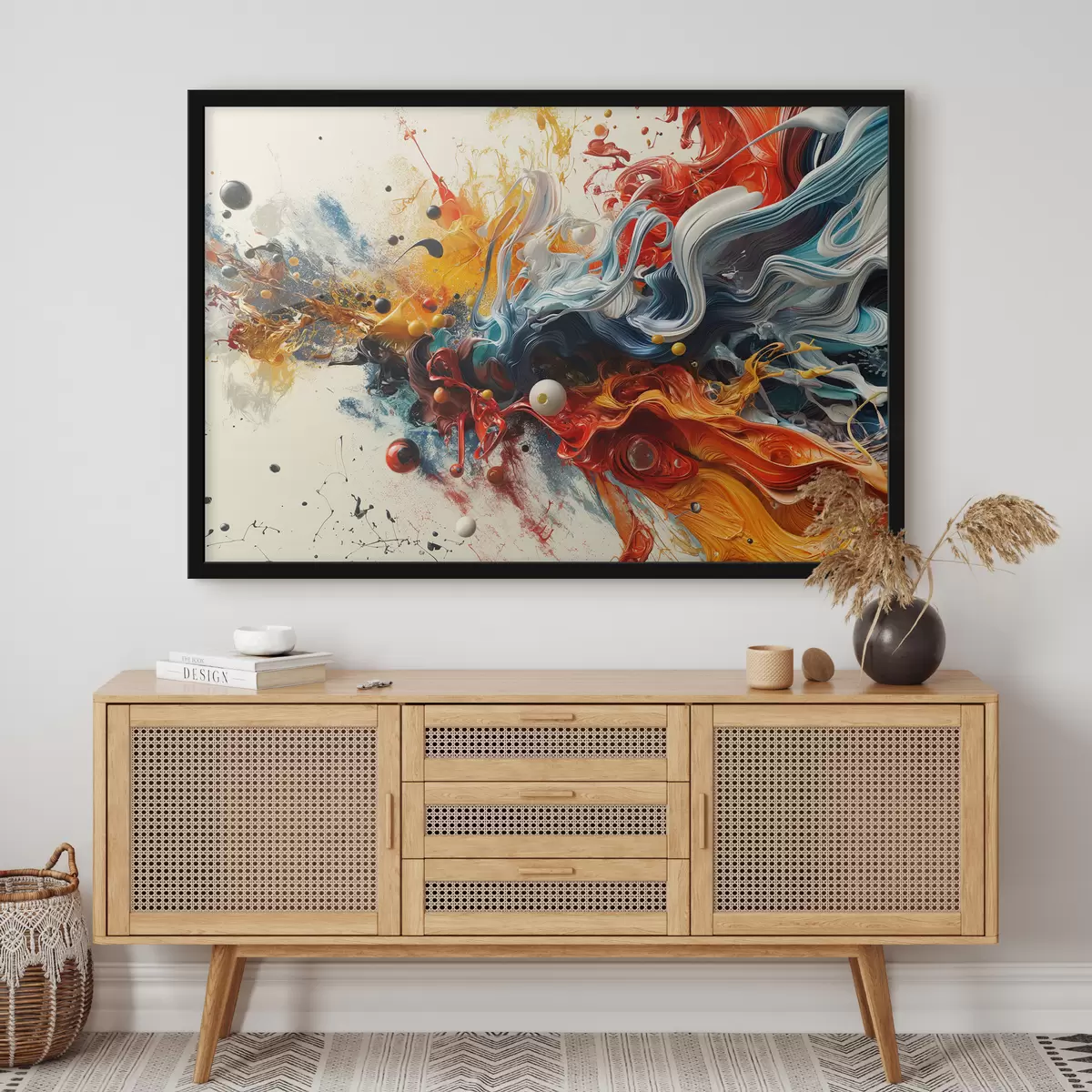 Plakāts Krāsu šļakatas, abstrakts fons f38457