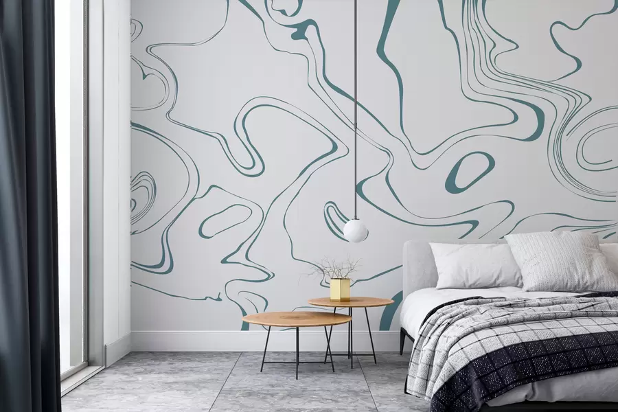 Fototapetes Abstrakts fons ar marmora efektu zilā krāsā w00634v2