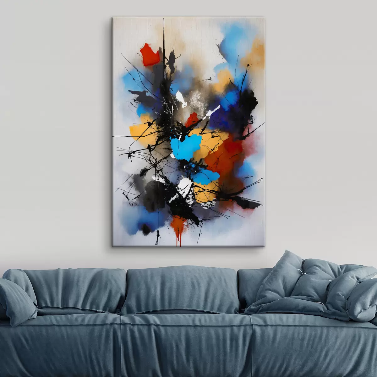 Glezna Abstrakcija, krāsas šļakatas s38718