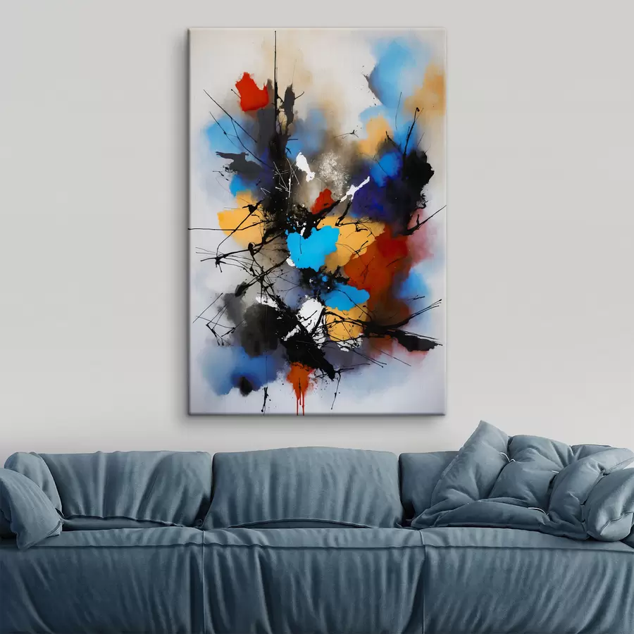 Glezna Abstrakcija, krāsas šļakatas s38718