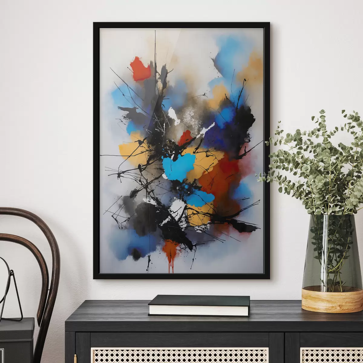 Plakāts Abstrakcija, krāsas šļakatas f38718