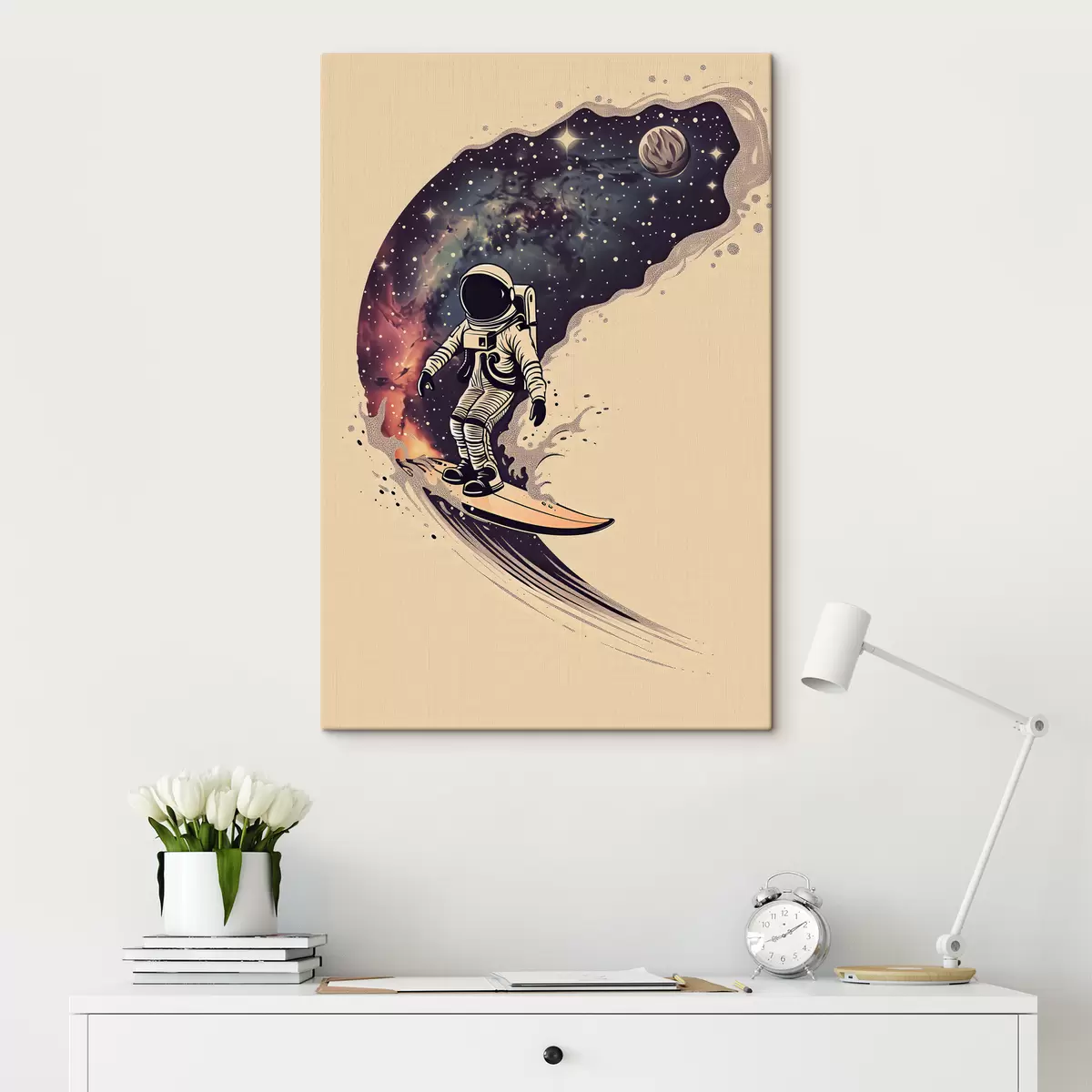 Glezna Astronautu sērfotājs s38636