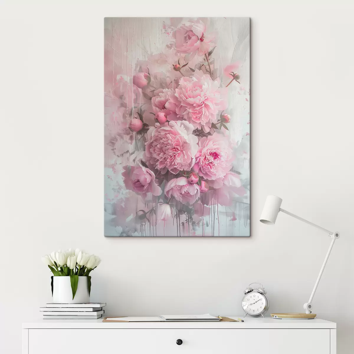 Glezna Rozā peonijas s38750