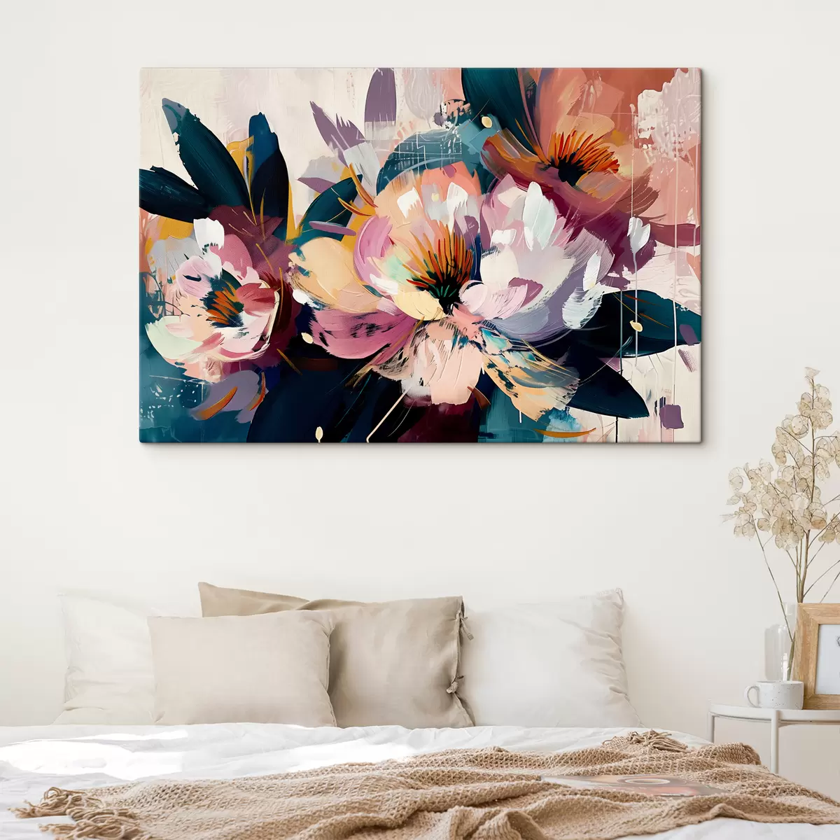 Glezna Lieli ziedi krāsoti ar eļļu s38799