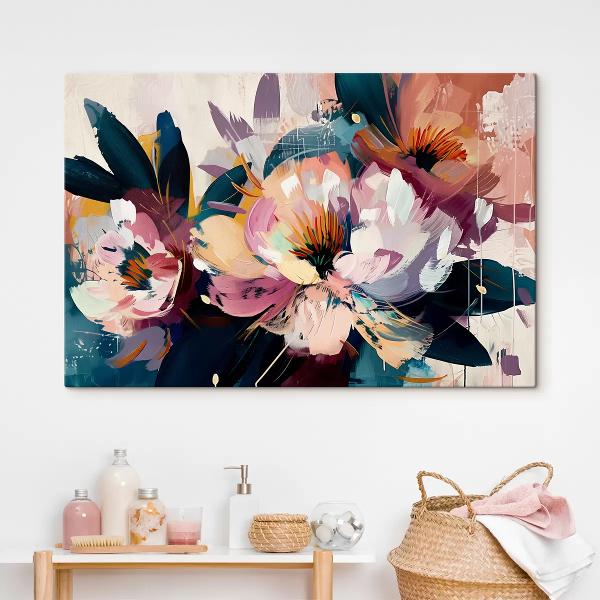 Glezna Lieli ziedi krāsoti ar eļļu s38799